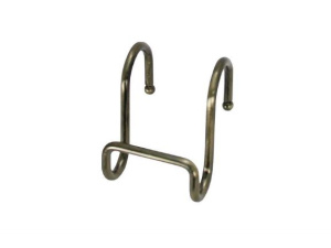Крючок двойной для рейлинга Бронза