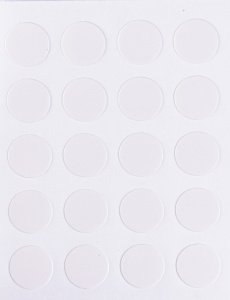 REXAU Заглушка самоклеющаяся D20мм (12шт) Белый премиальный гладкий