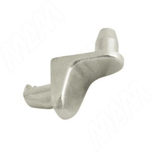 Полкодержатель для деревянных полок с фиксацией,никель