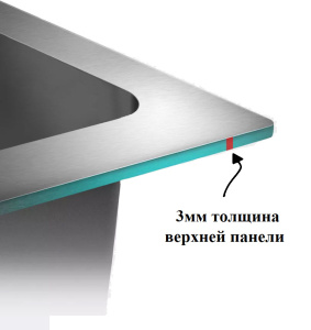 65*48R Металлическая мойка сатин AMALET 