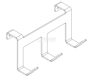 Крючок тройной (Черный муар)