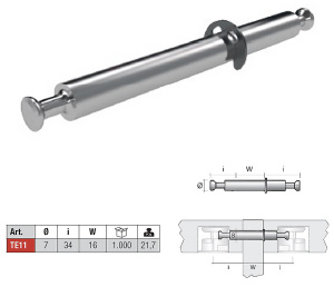 Стяжка двусторонняя с эксцентриком D6,7*84 мм.