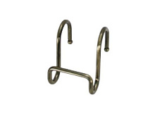 Крючок двойной для рейлинга Бронза