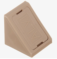 Мебельный монтажный уголок, пластик, орех, (2 части)