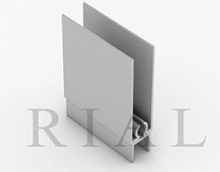 KR07 Горизонтальный нижний профиль Хром Браш 5,9 м