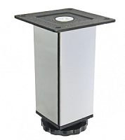 Опора регулир. метал. 222 Н100 мм сталь хром квадр.