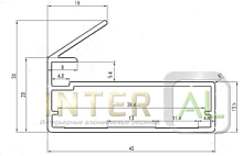 Фасадный профиль  Золото браш ПР-4 РУ (4,8) 5800 мм 