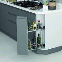 S-150R Бутылочница Starax 2-х ярус.,направ.-Blum,шир.150 (106*465*495) част. выдвиж.,правая