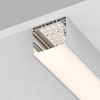 Узкий накладной профиль Серебро+рассеиватель