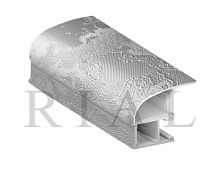 KR 200 Вертикальный асимметричный профиль(ручка) Хаспеадо Хром 5,5 м