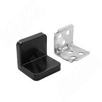 ANGLE Уголок мебельный с пластиковой накладкой 20*20, черный