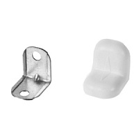 Уголок стальной (Грандис) с декоративной накладкой (белый)