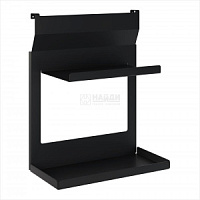 Полка универсальная 2-уровневая с бортами (Черный муар)