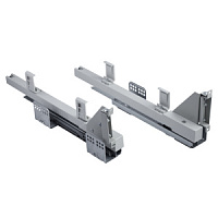 995-1 Направляющие мягкий ход с доводчиком, с фасад. креплением, пласт. держателями и креп.