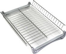 256-16N Сушка для посуды Kalibra, 600 мм (сталь. хром 2 поддона гл 277-347)