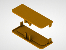 Комплект закрытых заглушек для С-образного профиля Золото(2шт)№17