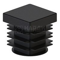 Заглушка пластиковая квадратная 18*18 (Черный)