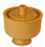 ОПЛ30 Опора регулируемая в пласт. D50 Н=30-45мм самоустанавливающаяся с пазом под отвертку бук розов