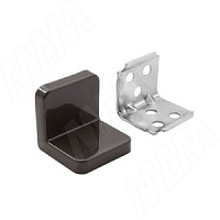 ANGLE Уголок мебельный с пластиковой накладкой 20*20, темно-коричневый