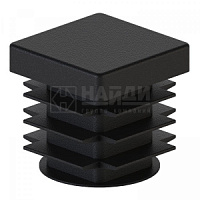 Заглушка пластиковая квадратная 18*18 (Черный) S40916.10