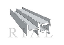 КО-09 Горизонтальный межсекционный профиль Хром браш 5,9 м