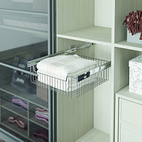 Выдвижная полка Starax (средняя) с телескоп.направ. 500мм(455-475*465*180) хром