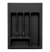 Лоток для столовых приборов в базу 450мм,Черный