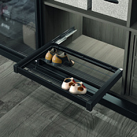 Полка Starax для обуви,выдвижная, 800мм(760-790*475*150), Blum Tandem, Антрацит