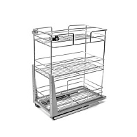 Корзина Fit F00 трехярусная нижнего крепления полновыкатная ширина 300мм 9245*450*5200 хром  061207