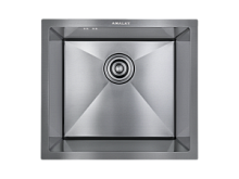 49*44 Металлическая мойка подстольного монтажа графит 1 мм AMALET STANDART 4944-STR-BL