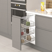 S-2242- Бутылочница Starax Tandem 3-х.ярусная шир.250мм (205*470*635) левая