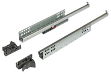 Направляющие скрытого монтажа с доводчиком и замком UT 350 мм