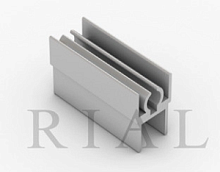 KR08 Горизонтальный верхний профиль Хром Браш 5,9 м